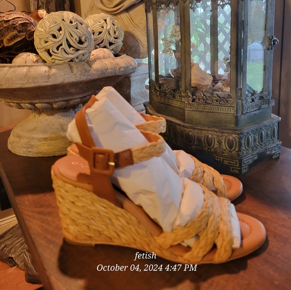 Andre Assous Milena Espadrille Wedge Sandal Designer Celebrity Luxury Leather 22 - Picture 10 of 11